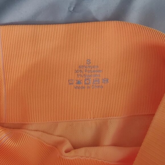 Neon orange tummy support Nylon bike shorts- Small​ - Picture 9 of 11